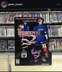 Resident Evil 2 - Soporte de mesa Nintendo 64 N64 - Imagen 1 de 9