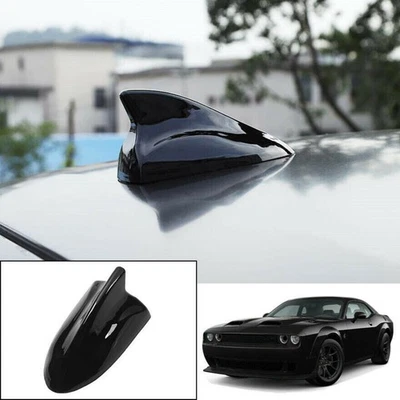 For Dodge Challenger 2010-2021 ABS Black Roof Shark Fin Antenna Cover Radio Trim - Image 1 of 4