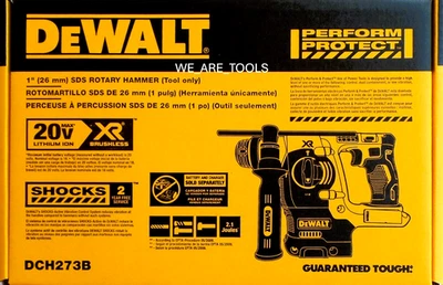 DEWALT DCH273B 20V 1" XR Brushless Cordless SDS Plus L-Shape Rotary Hammer - Image 1 of 4