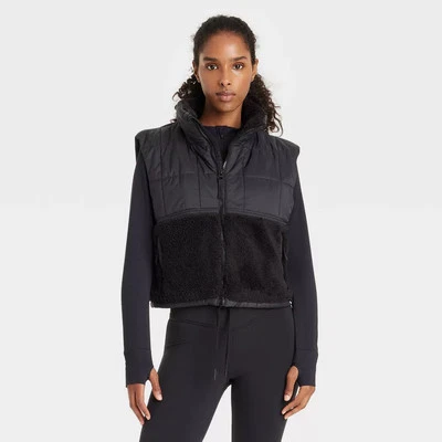 Women's High Pile and Quilted Vest - JoyLab - Image 1 of 4