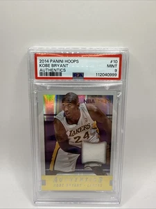 2014-15 Kobe Bryant NBA Hoops Authentics Game Worn Material PSA 9 MINT - Picture 1 of 4