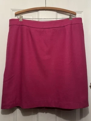Falda para mujer Chadwicks rosa brillante hasta la rodilla, mezcla de lana, cremallera trasera, talla 16 Foto 1 de 2