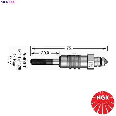 4x GLOW PLUG 6140 FOR FORD NISSAN TRADE/Van/Platform/Chassis TERRANO/�/II 2.7L - Image 1 of 4