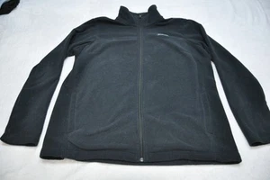 Columbia Fleece Jacket Mens XL Black Full Zip Outdoors Lightweight Warm Layer - Picture 1 of 8