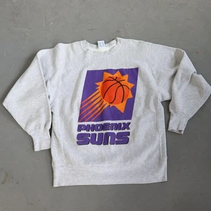 Champion 90s Reverse Weave NBA Phoenix Suns Sweatshirt L Gray Rare - Picture 1 of 6