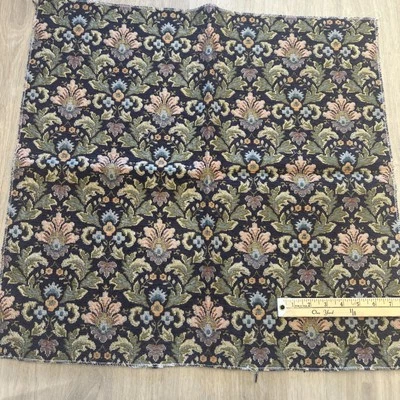 Old World Weavers Tapestry Fabric Pillows Ottomans Foot Stool 23.5” x 25” - Image 1 of 4