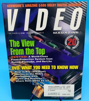Video Magazine, The Video & Home Theater Authority (Spetember, 1998) - Image 1 of 3