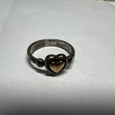 Anillo James Avery True Heart Oro Amarillo 14K Plata de Ley Talla 6 Foto 1 de 4