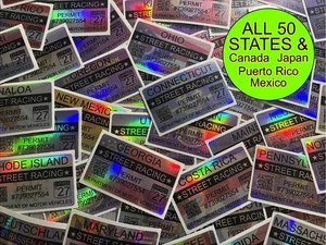 Street Racing Permit Car Truck Window Sticker Drag Racing Stickers Decals JDM - Bild 1 von 2
