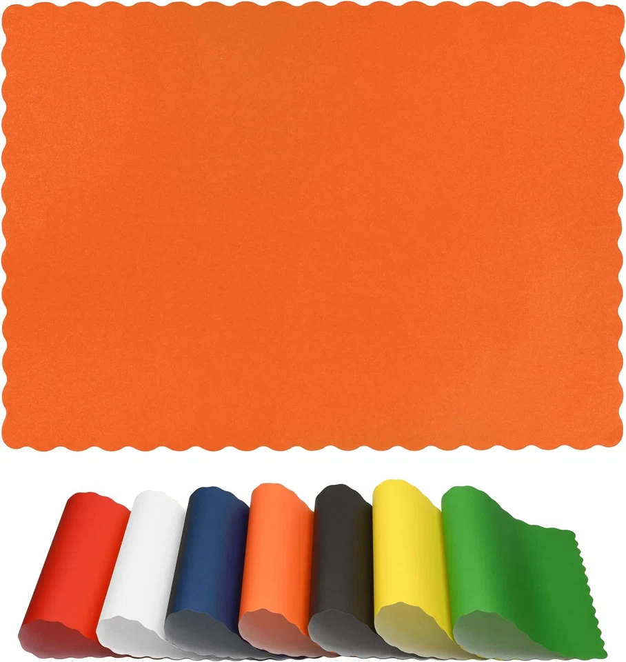 Paper Placemats for Dining Table – Disposable Scalloped Edges Color Table Mats G - Image 1 of 4