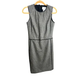 Oscar de la Renta Dress Size 2 Tweed Sleeveless Knee Length Gray Cocktail Work - Picture 1 of 14