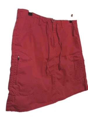 Eddie Bauer 红色裙,口袋抽绳,尺寸 12 — 第 1/4 张图片