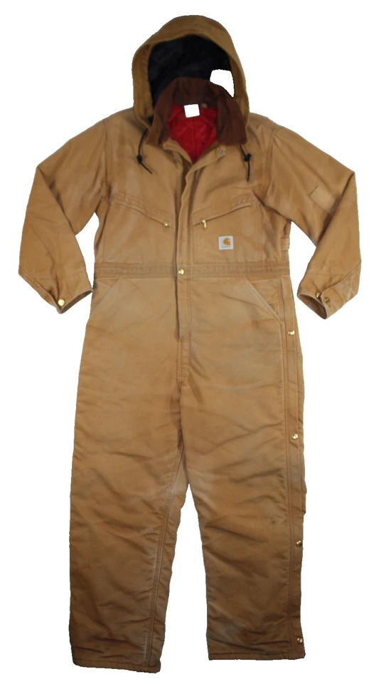 Mono Carhartt De Colección Para Hombres 44 Corto Pato Lona Aislado X01-BRN EE. UU. Marrón Foto 1 de 4