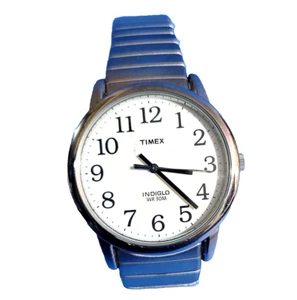 Reloj Timex Indiglo Cuarzo CR2016 JJ Acero Inoxidable Banda Flexible Necesita Batería Nueva - Imagen 1 de 5