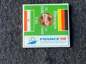 PIN PINS ENAMEL WORLD CUP 98 1998 FOOTBALL SOCCER COCA COLA ALLEMAGNE IRAN - Picture 1 of 1