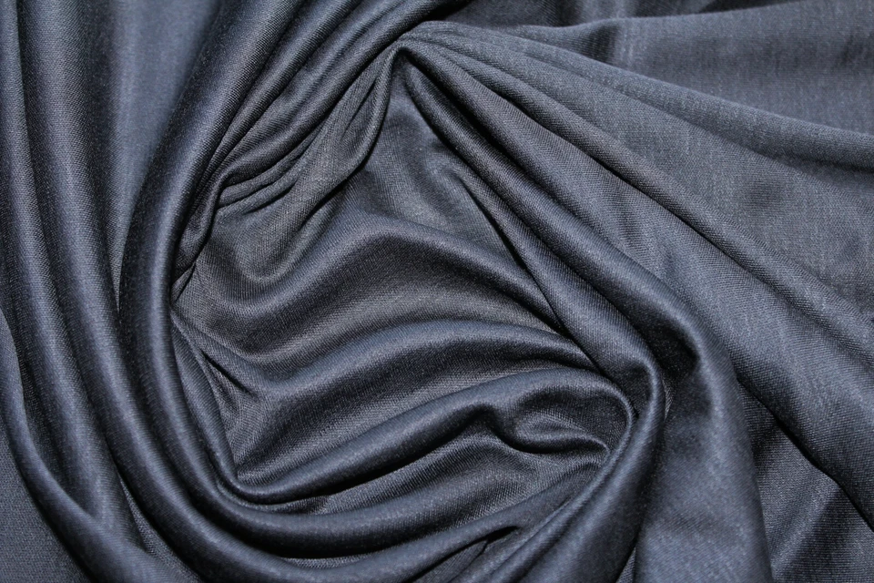 1 Lfm seidiger Jersey 2,94€/m²  Micromodal dunkelblau CA1 - Bild 1 von 1