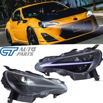 3D FULL LED Headlights W/Animation for 12-20 Subaru BRZ Toyota 86 - Image 1 of 4