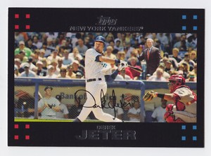 2007 Topps Derek Jeter Bush/Mantle Red Back #40 RARE SSP