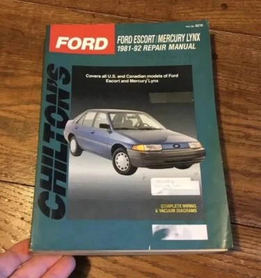 Manual de servicio de Chilton #8270 Ford Escort 26240 Mercury Lynx reparación 1981-1990 Foto 1 de 4