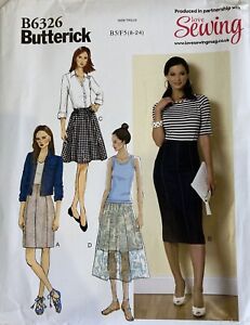 Butterick 6326 Wiggle Skirt Full Layered Overlay PLUS Ladies New Uncut Pattern