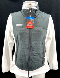 NEW Columbia Basin Butte Fleece Full Zip White Insulated patriot Jacket Women XL - Picture 1 of 9