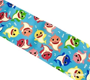 Baby Shark 3" Grosgrain Ribbon 3 inch Girls cheer Hair Bows Hairbow Cartoon - Picture 1 of 1