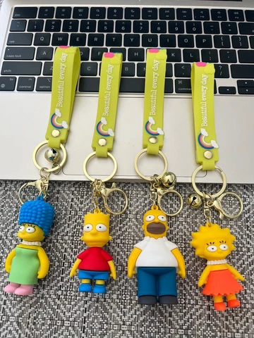 THE SIMPSONS Keychain 3D Silicone Pendant Accessries for Backpack,Purse,Handbag Cover