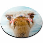 Round Mouse Mat - Grumpy Ostrich Bird Office Gift #8957