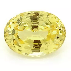 Natürlicher unbeheizter gelber Saphir gelbe Farbe ovale Form 5,39 Karat mit GIA - Bild 1 von 4