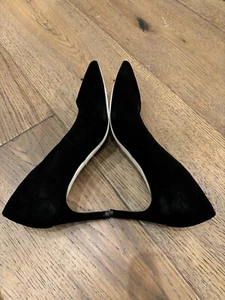 Ron White Nordstrom Black Leather Pointed Toe High Stiletto Pump Heel Size 35 - Picture 1 of 5