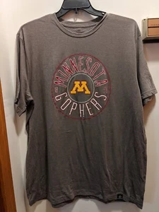 Minnesota Gophers Men's XL Gray Short Sleeved Shirt NWT - Picture 1 of 7