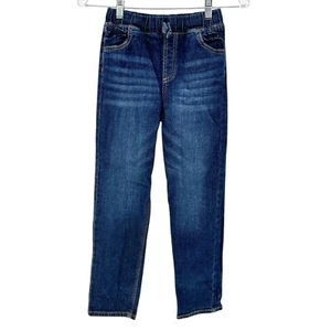 Jumping Beans Straight Fit Jeans Blue Boys Size 8 Cotton Spandex Elastic Waist - Picture 1 of 5