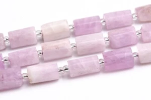 6-9MM Kunzite Faceted Nugget Tube Grade AA Genuine Natural Loose Beads 16" - Picture 1 of 4