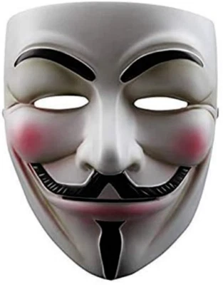 NEVLANTII V for Vendetta Guy Fawkes Mask Quality Anonymous Mask Halloween Cos... - Image 1 of 4