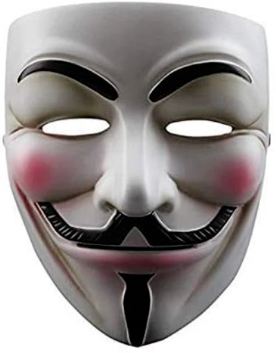 NEVLANTII V for Vendetta Guy Fawkes Mask Quality Anonymous Mask Halloween Cos... - Image 1 of 4