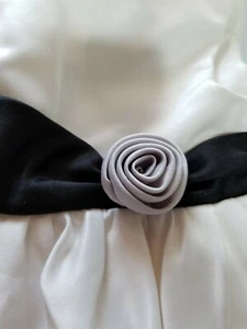 AMERICAN FAITH 24 MONTH DRESS,PARTY DRESS,SATINY,TULLE UNDERSKIRT,IVORY - Picture 1 of 10