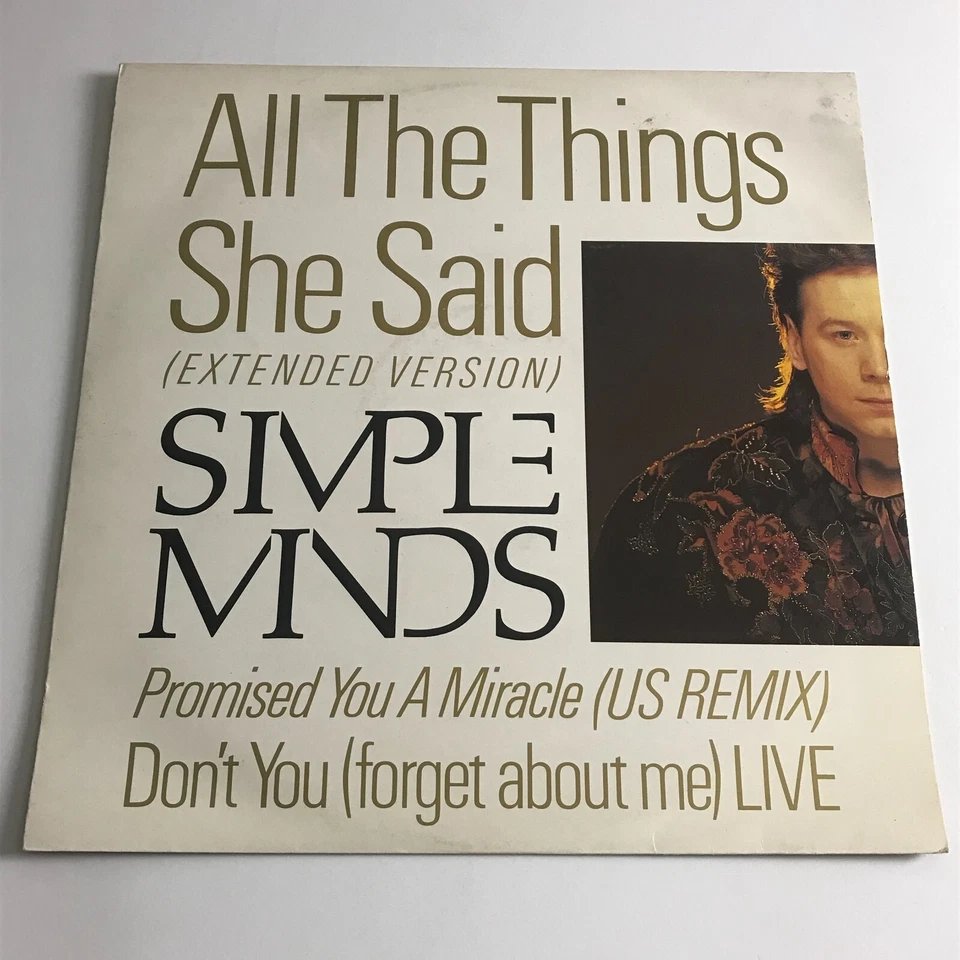 Simple Minds - All The Things She Said (Extended Version) 12" Record - VS860/12 - Image 1 of 4