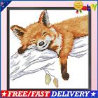 Partial Embroidery Eco-Cotton Thread 14Ct Sleeping Fox Cross Stitch 26X26cm