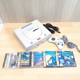 Japanese Sega Saturn White Console bundle with 5 Games Mobil Suite Gundam NTSC-J