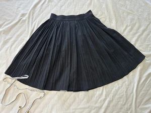 Falda plisada acordeón negra vintage ALMIE - talla 6 - Imagen 1 de 9