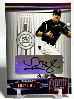Larry Bigbie Donruss Signature серия с автографом 2005 Donruss Playoff No47 Rockies - Изображение 1 из 3