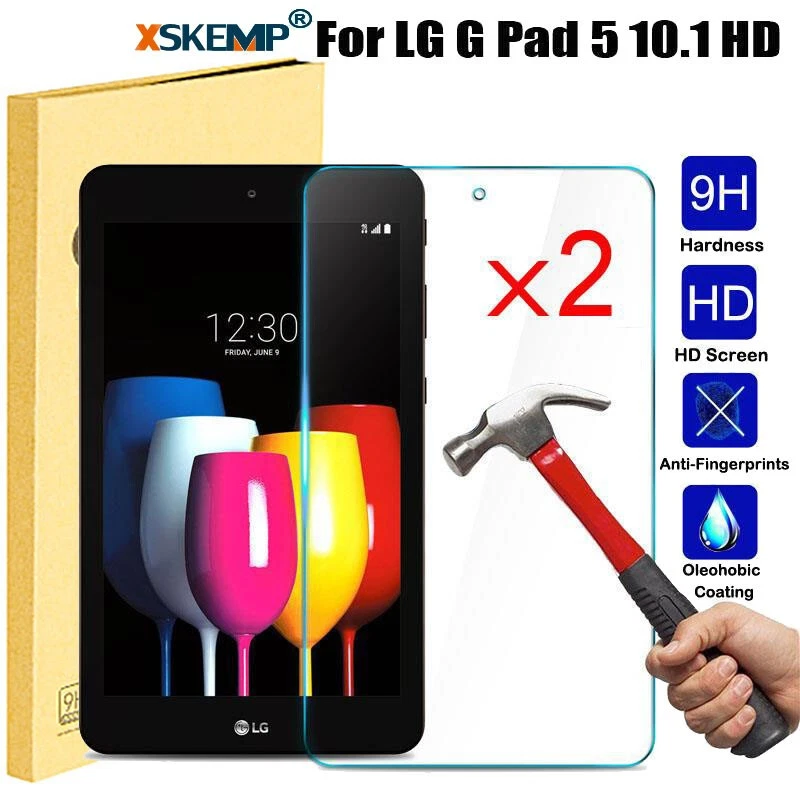 2Pcs For LG G Pad 5 10.1 HD Pad 3 2 F X Tempered Glass Screen Protector Guard - Image 1 of 4