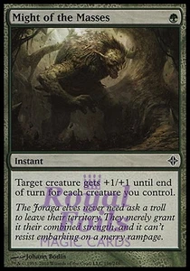Might of the Masses 4x FOIL ROE MTG Rise of Eldrazi Common MINT green - Picture 1 of 1