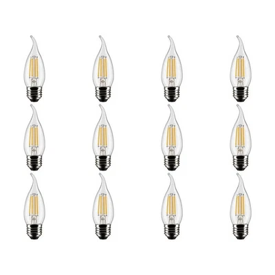 SATCO 5.5 Watt CA10 LED - Clear - Medium Base - 5000K - 120 Volt - 2-Card - 12-P - Image 1 of 3