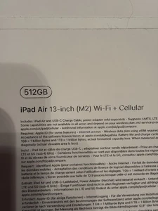 Apple iPad Air 13 inch 2024 M2 Wifi & Cellular 5G 512GB 6th Gen Space Gray  - Picture 1 of 10