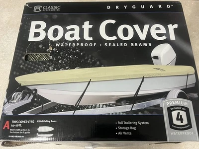 ACCESORIOS CLÁSICOS Dryguard CUBIERTA BARCO 14-16 FT. "BEAM 75"" Costuras selladas 300D" Foto 1 de 4