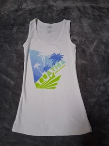 Y2K Aquatica Graphic White Tank Top Girls Size Large - Picture 1 of 6