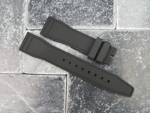 New 20mm 22mm Genuine Rubber Strap Black Diver Watch Band for IWC Pilot - Picture 1 of 16