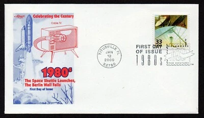 USA, SCOTT # 3190-F, ARTMASTER FDC COVER OF CABLE TV, TELEVISION, YEAR 2000 - Image 1 of 2
