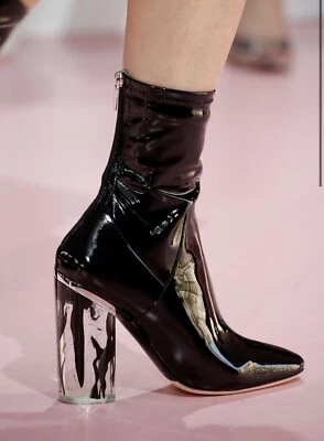 Christian Dior by Raf Simons Patent Leather Lucite Boots, AW15, Size 39.5 - Image 1 of 4
